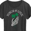Women's - Instant Message - St. Patrick's Day Pinch Of Luck Skeleton Short Sleeve Graphic T-Shirt - 2 of 4