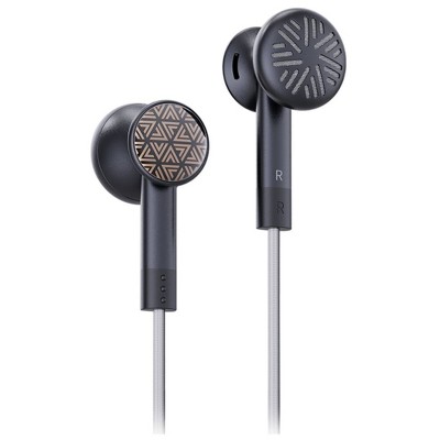 FiiO Drum-style dual cavity single dynamic driver earbud headphones, Black