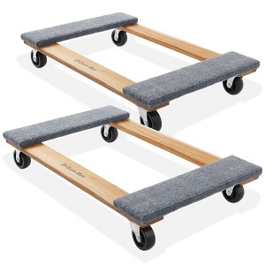 Sure-Max Heavy-Duty Furniture Moving Dolly, 2-Pack, Premium Hardwood with Swivel Casters, 1,320 lbs. Total Capacity - 1 of 4