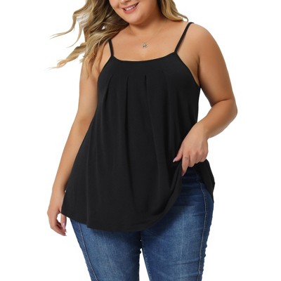 Agnes Orinda Women's Plus Size Velvet Adjustable Strap Peplum Camisole :  Target