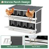 LAOTIES Wooden Chicken Nesting Boxes with 8 Compartments,Rollout Egg Collection,PVC Roof And Foldable Perches - 4 of 4