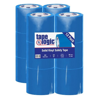 Tape Logic Solid Vinyl Safety Tape 6.0 Mil 4" x 36 yds. Blue 12/Case T9436B