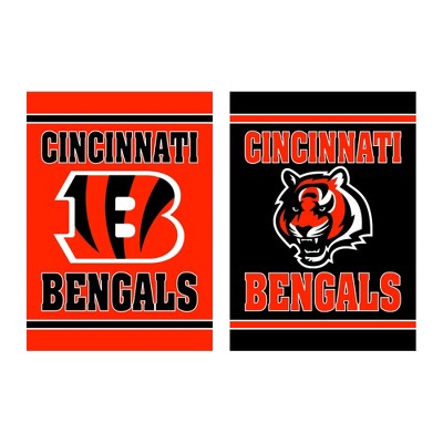 Evergreen Garden Flag Embossed Suede, Cincinnati Bengals Double Sided Indoor Outdoor Decor 18" x 12.5"
