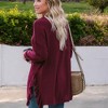 Amaryllis Women's Asymmetrical Hem Long Sleeve Pullover Top with Side Ruffle Detail Relaxed Fit Casual - 4 of 4