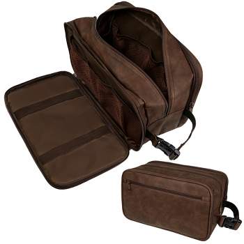 PAVILIA Toiletry Bag for Men, Travel Pouch Essentials Shaving Dopp Kit, Water Resistant Organizer Case Accessories