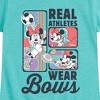Girls' - Disney - Real Athletes Wear Bows Fitted Short Sleeve Graphic T-Shirt - 2 of 4