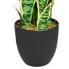Tangkula Artificial Tiger Plant Indoor & Outdoor Decoration Faux Agave Fake Sansevieria - 3 of 4