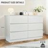LIVAREEmlen 6 Drawer Console Table with Concealed Handles & 6 Deep Drawers for Bedroom, Living Room, Entryway, 15.7" D x 47.2" W x 30.9" H - 4 of 4