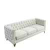 3-Seater + 2-Seater Velvet Sofa Set with Nailhead and Buttons Tufted for Living Room - 4 of 4