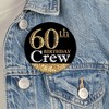 Big Dot of Happiness Adult 60th Birthday - Gold - 3 inch Birthday Party Badge - Pinback Buttons - Set of 8 - 3 of 4
