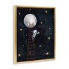 Stupell Industries Astronaut Hanging Stars Outer Space Ladder to Moon Floating Frame Canvas Art, Gold, 25" x 31" - 2 of 4