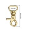 Unique Bargains Pure Brass Round Lobster Clasp Keychains for DIY Leather Craft 3 Pcs - 2 of 4