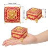 Unique Bargains Vintage Metal Jewelry Ring Earrings Necklace Dressing Table Wedding Birthday Home Decor Box 1 Pc - 2 of 4