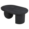Royal Hampton Oval Mango Wood Full and Half Spherical Leg Coffee Table, 38 Inch - 4 of 4