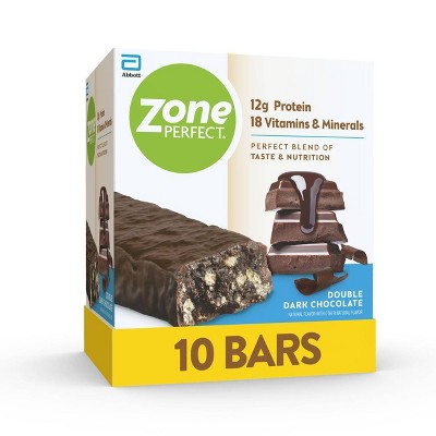 Zoneperfect Protein Bar Double Dark Chocolate - 10 Ct/15.8oz : Target