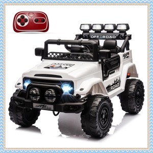 12V Kids Ride On Car, Electric Truck Ride On Toys with 5MPH Max Speed, Remote Control, LED Lights, and Music for Kids Gifts - 1 of 4
