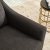 Upholstered Swivel Armchair with USB Port and Storage Pocket - 2 of 4