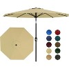 10Ft Patio Umbrella - 8 Sturdy Ribs Outdoor Table Umbrella with Crank Lift & Push Button Tilt - 2 of 4