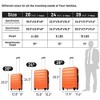 YONWAY 3 Piece Luggage sets, Expandable Lightweight Suitcase, Hardshell Suitcase with TSA Lock Spinner Wheels, 20" 24" 28" Luggage - 3 of 4