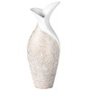 Uniquewise 17.5-inch Ribbed Ceramic White Vase - Modern Design for Entryway, Dining, or Living Room - Home Accent Piece - Elegant Decorative Vase - 3 of 4