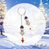 Crystal Lane DIY 7" Lampwork Glass Designer Holiday Christmas Bead Strand Craft Embellishment Snowman Hugs - 2 of 4