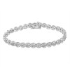 Haus of Brilliance Silver 1/2 Cttw Diamond Criss-Cross Miracle-Set Link Bracelet - 2 of 4