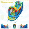 Safstar Inflatable Bounce House w/Climbing Surface Long Slide Obstacles with 735W blower - 2 of 4