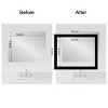 Amanti Art Mirror Makeover Bathroom Mirror Frame Border Kit  - Fully Assembled Peel and Stick Frame - Mirror NOT Included - Brushed Metallic Trim - 4 of 4
