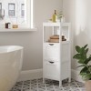 VASAGLE Bathroom Floor Cabinet, Bathroom Storage Organizer Rack Stand, Multifunctional Corner Unit, 2 Drawers, 35 Inches in Height - 2 of 4