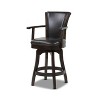 PAGED 46" High Swivel Counter and Bar Stools, Modern Upholstered with High Back and Arms Counter Height Bar Stools for Pub, Dining Room - 2 of 4