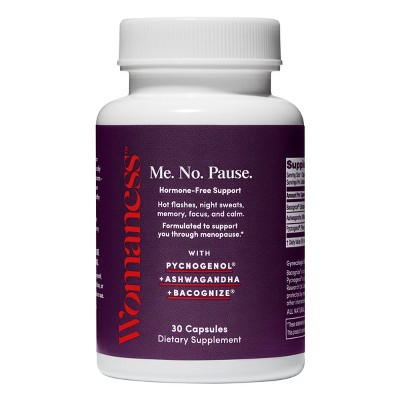 Womaness MeNoPause Supplements Hormone-Free Menopause Relief Vegan Capsules - 30ct