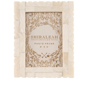 Shiraleah Portofino Carved 4x6 Picture Frame, Ivory - 1 of 4