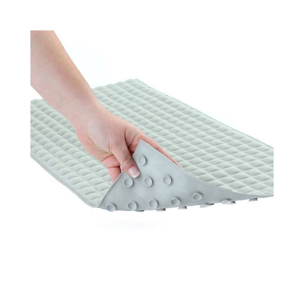 Photos - Other Bathroom Accessories Cushioned Pillow Top Non-Slip Rubber Bathtub Mat Gray - Slipx Solutions