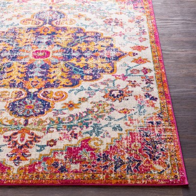 Gray 9' x 12' Stain-Resistant Synthetic Rectangular Area Rug