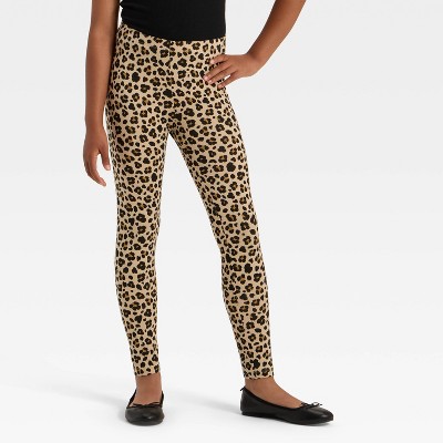 Girls' Leopard Printed Leggings - Cat & Jack™ Beige