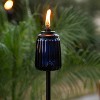 TIKI 65" Twilight Box Steel/Glass Outdoor Torch Blue - 4 of 4
