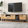 NicBex TV Stands for 80 inch TV, Entertainment Center with 4 Cabinets and Open Shelves ,TV Console for Living Room, Bedroom, Home,Wood - 2 of 4