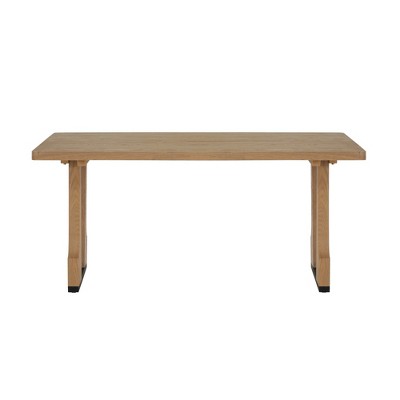 Lirago Solid Wood Rectangular Dining Table Light Ash 29.5"H x 35.5"D x 63"W