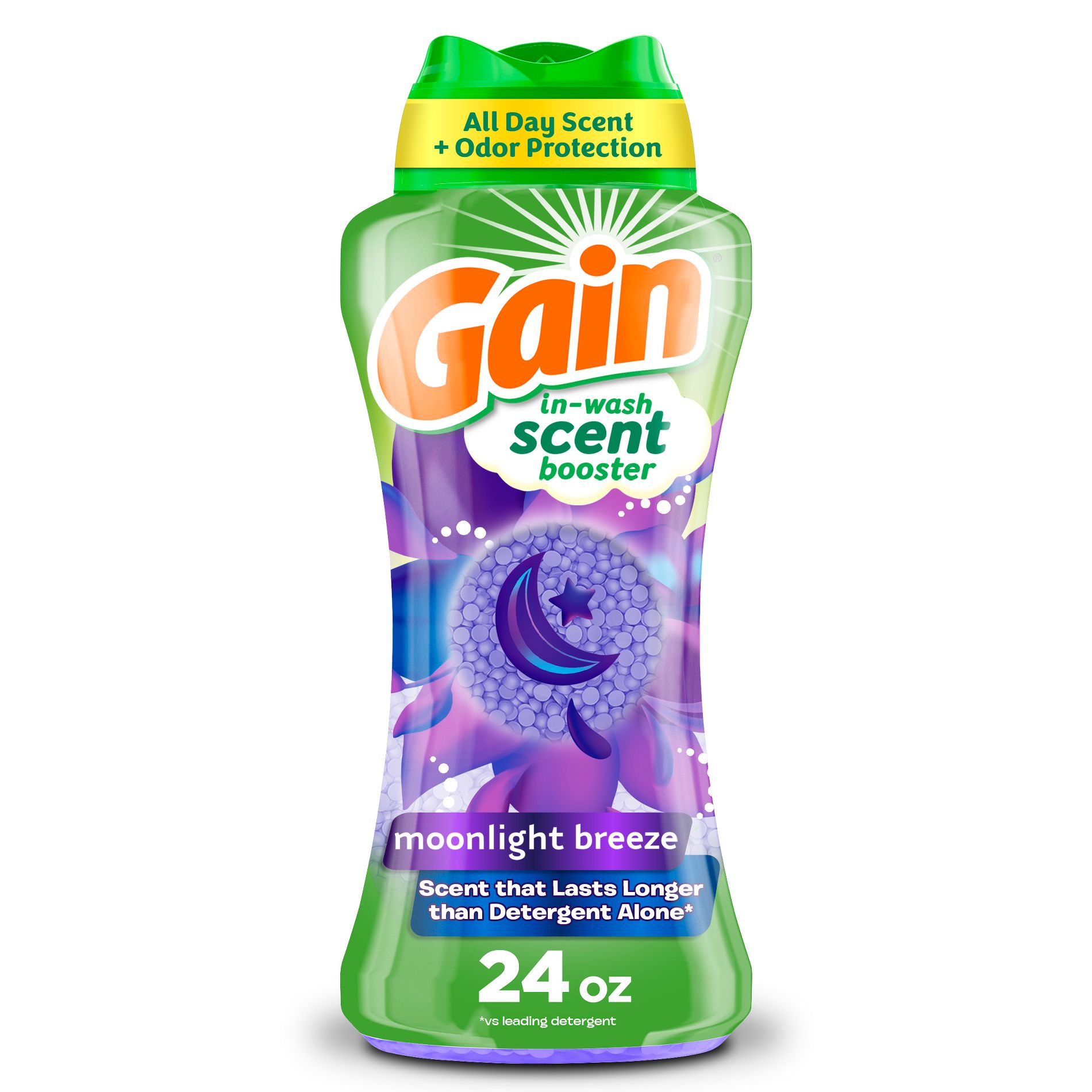 Gain Fireworks In-Wash Moonlight Breeze Scent Booster Beads - 24oz: Odor Control Laundry Additive, Spill-Resistant Lid