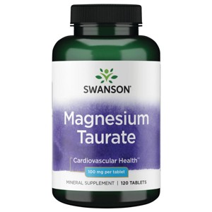 Swanson Mineral Supplements Magnesium Taurate 100 mg 120 Tabs. - 1 of 2