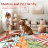 Area Rug Machine Washable Low Pile Non Slip Rugs Palm Tree Leaf Area Rug Foldable Stain Resistant Indoor Carpet for Living Room Bedroom Dining Room - 4 of 4