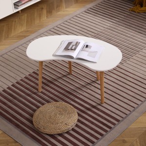 Syemin End Tables Nut-Shaped Coffee Table, Mid-Century Modern Coffee Table, Modern Abstract Shaped Living Room Tables, White, 35.04"*20.87"*16.14" - 1 of 4