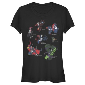 Juniors Womens Marvel Venomized Hero Circle T-Shirt - 1 of 3