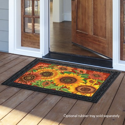 Colorful Sunflowers Fall Rubber Doormat 30" x 18"