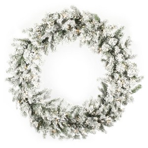 Vickerman Flocked Kiana Artificial Christmas Wreath - 1 of 4