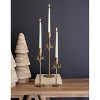 Set of 3 Forged Iron Deer Antler Taper Candle Holder Antique Gold by Kalalou - 3 of 4