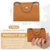 Unique Bargains Leather Slim ID Card Business Card Holder Wallets with 24 Slots 4" x 3" 2 Pcs - 2 of 4