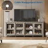 TV Stand for 65 Inch, Style Entertainment Center with Storage Cabinet and 4 Sliding Glass Doors, Modern TV Console Table for Living Room, Bedroom - 4 of 4