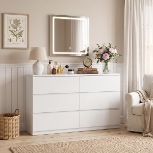 Modern 6 Drawer Dresser, Chest of Drawers for Bedroom, Storage ...