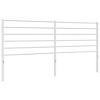 vidaXL Steel Headboard for Bed with Round Tubes, White - Classic Design, Easy Assembly, 70.9" Mattress Width - 2 of 4